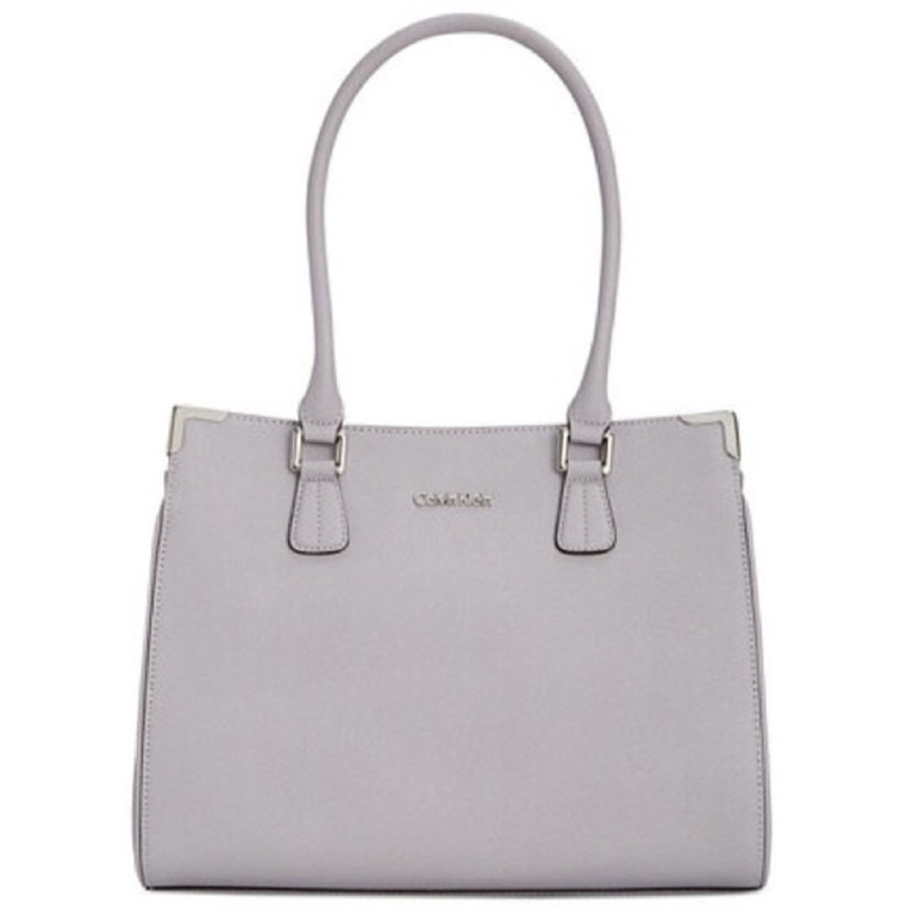 Calvin Klein Lilac Purple Leather Shoulder Bag